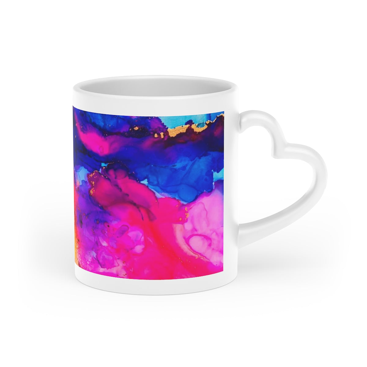 "Cosmic Swirl" Heart-Shaped Mug