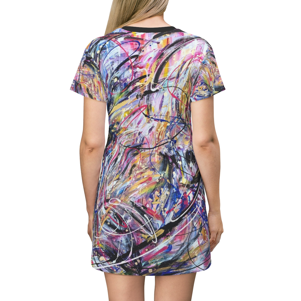 "Symphony of Movement" All Over Print T-Shirt Dress
