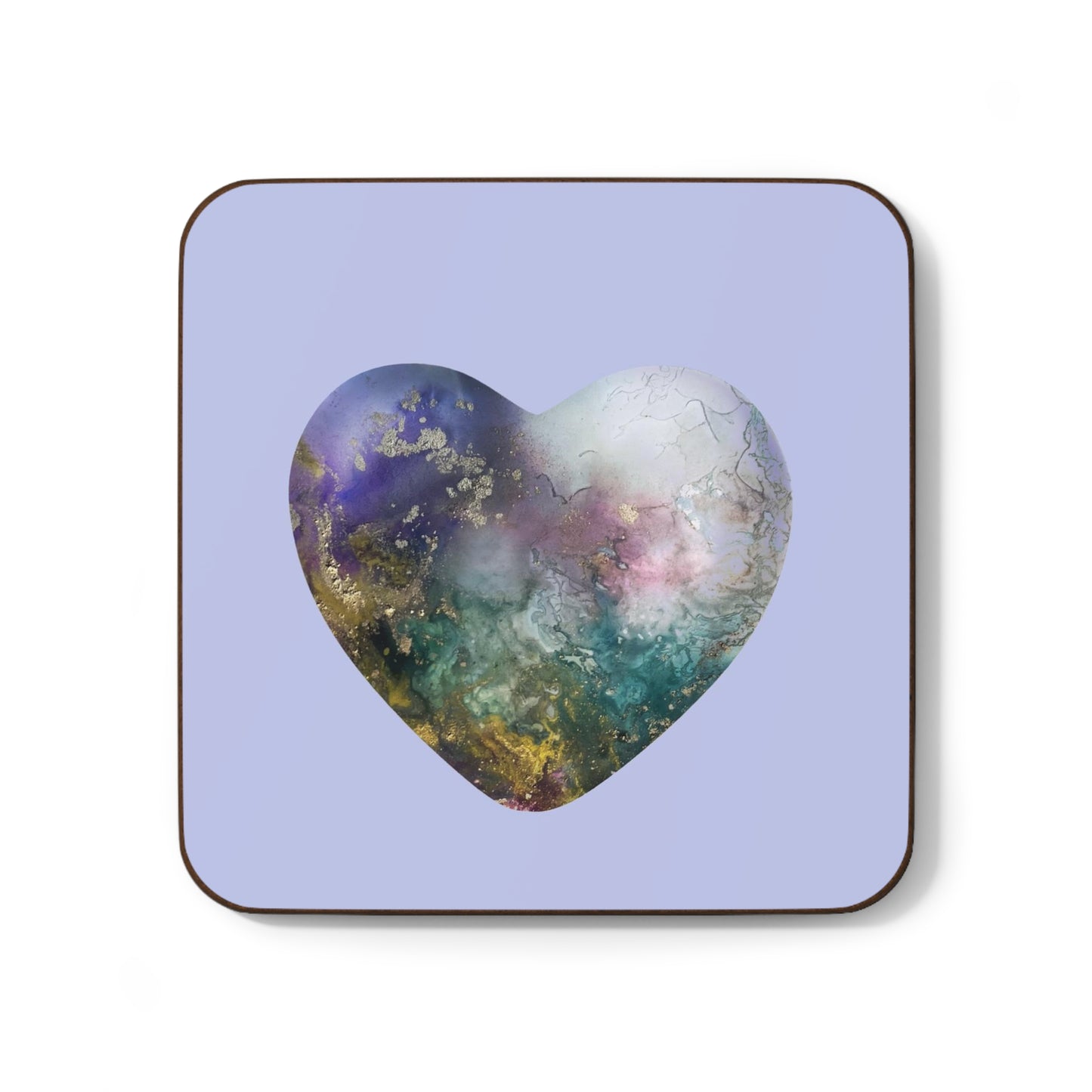 "Lightheart" - Purple - Hardboard Back Coaster