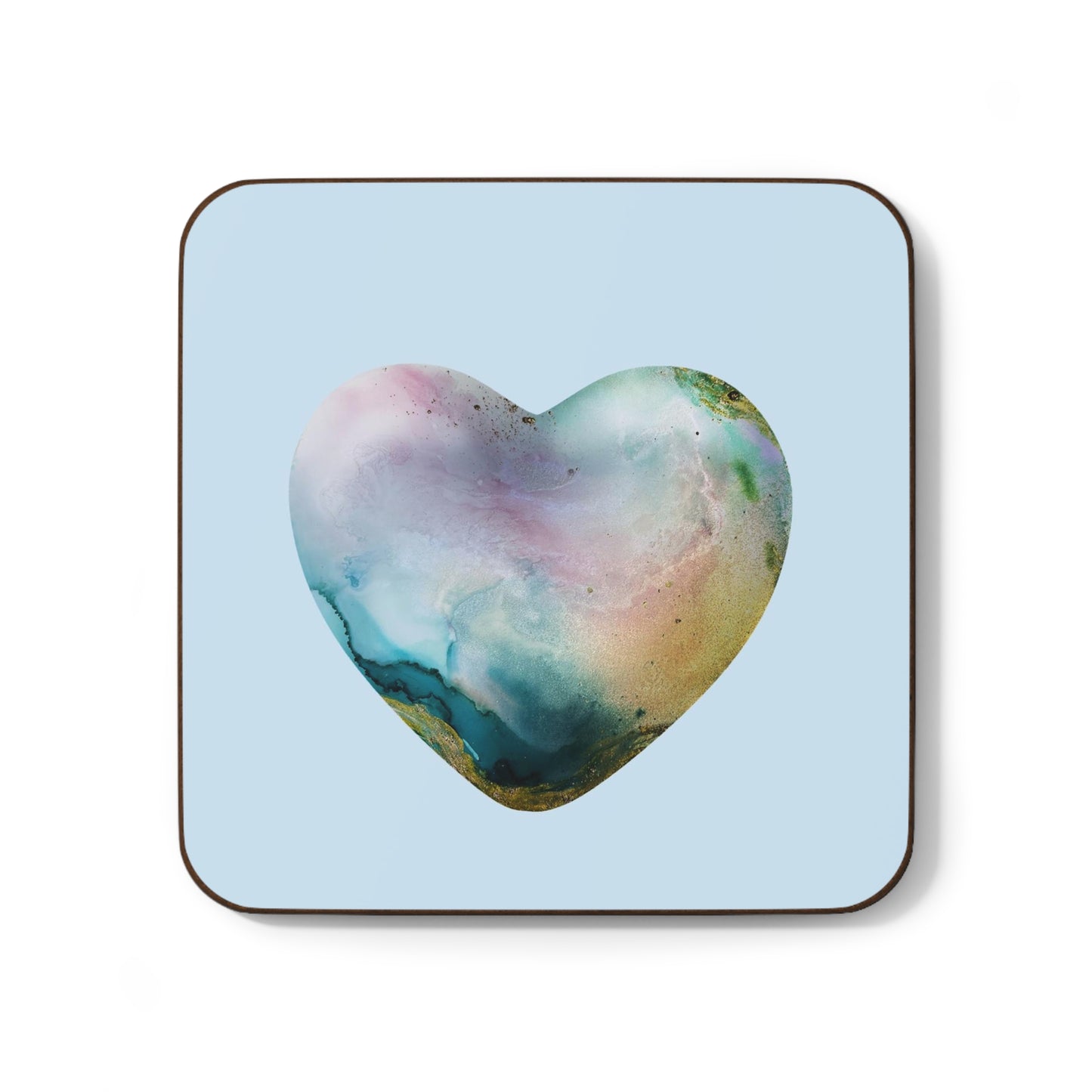 "Lightheart" - Blue - Hardboard Back Coaster