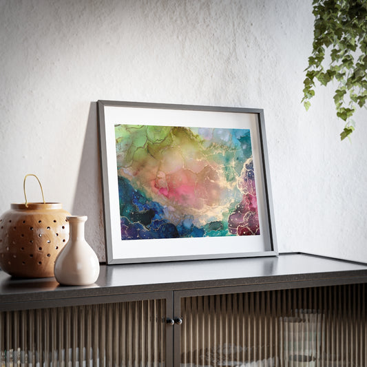 "Twirling through Galaxies" Framed Poster, Matte