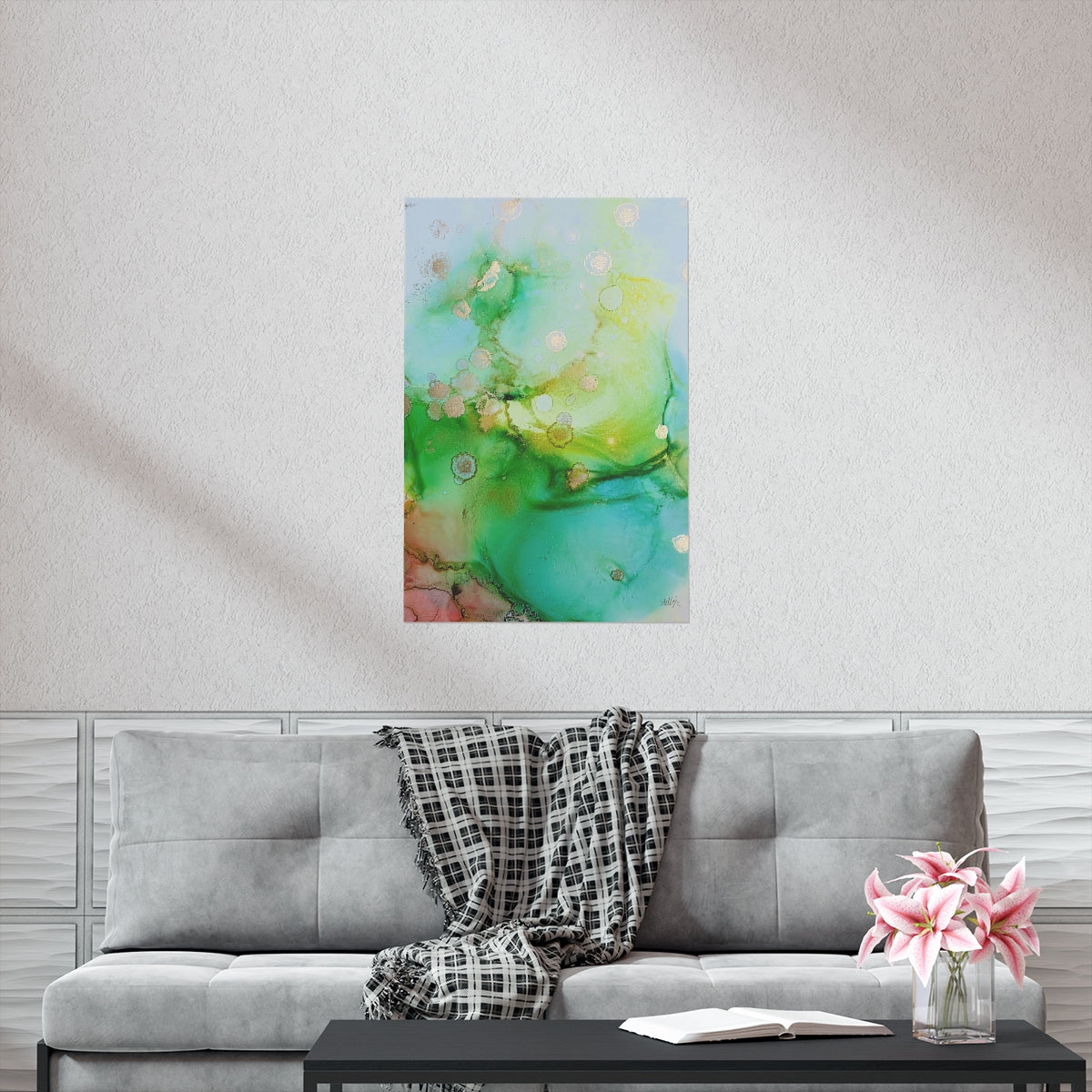 "Hazy Blossom" - Spring Magic Collection - Matte Vertical Poster