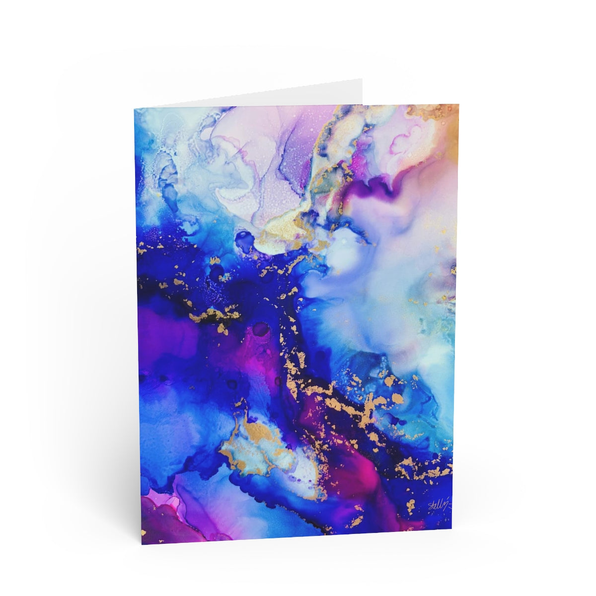 "Cosmic Swirl #4" Folded Greeting Card