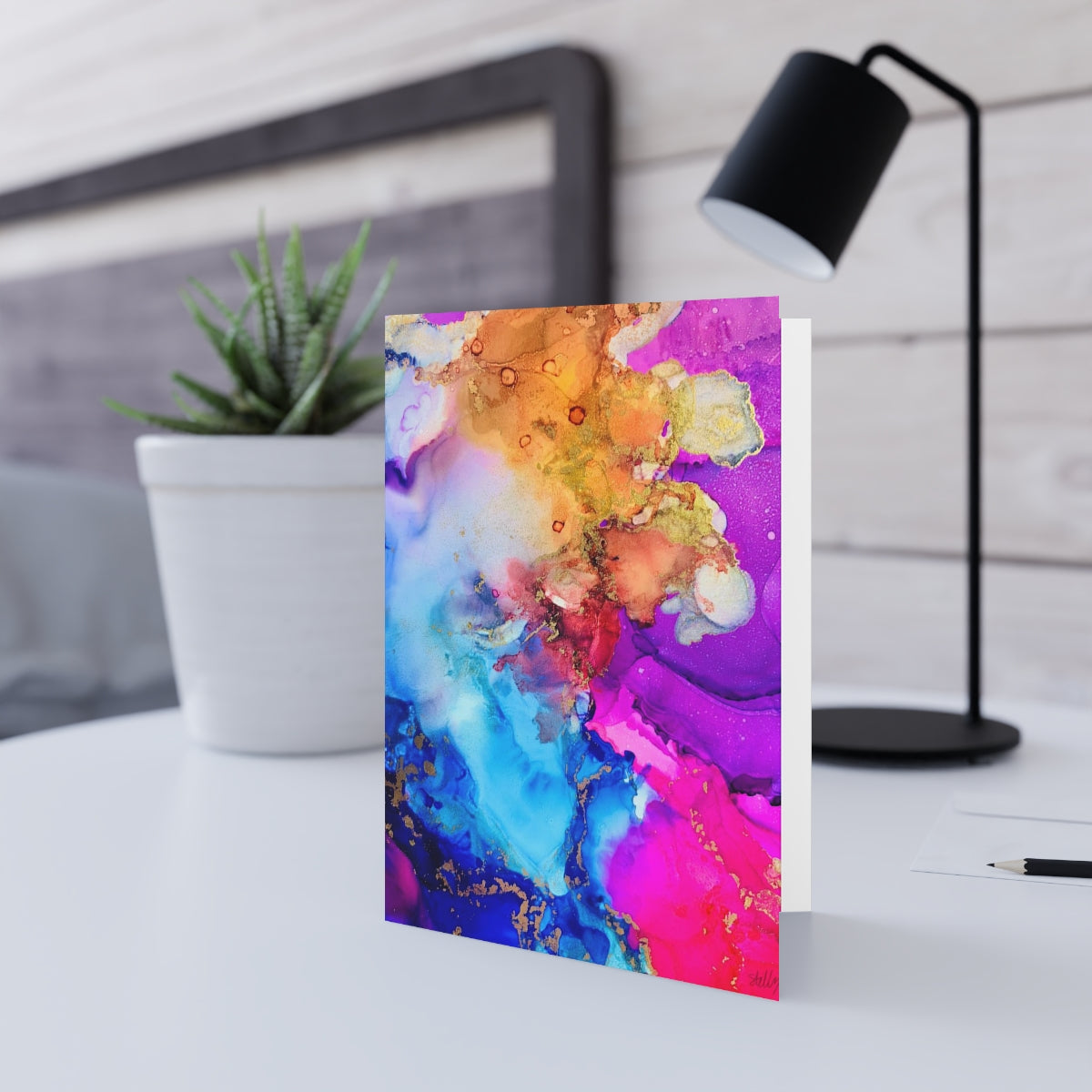 "Cosmic Swirl #3" Folded Greeting Card